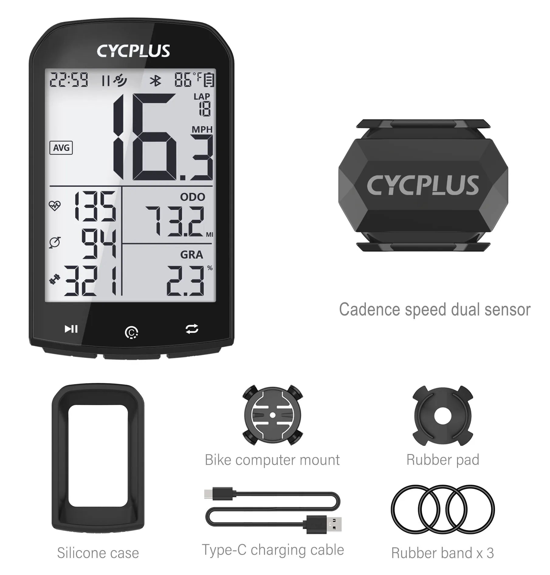 GPS bike computer for Garmin Zwift compatible - view 12