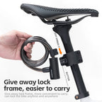 Cable lock installed on bike wheels - view 3