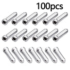 Bike cable end caps 100-pack aluminium crimps - main view