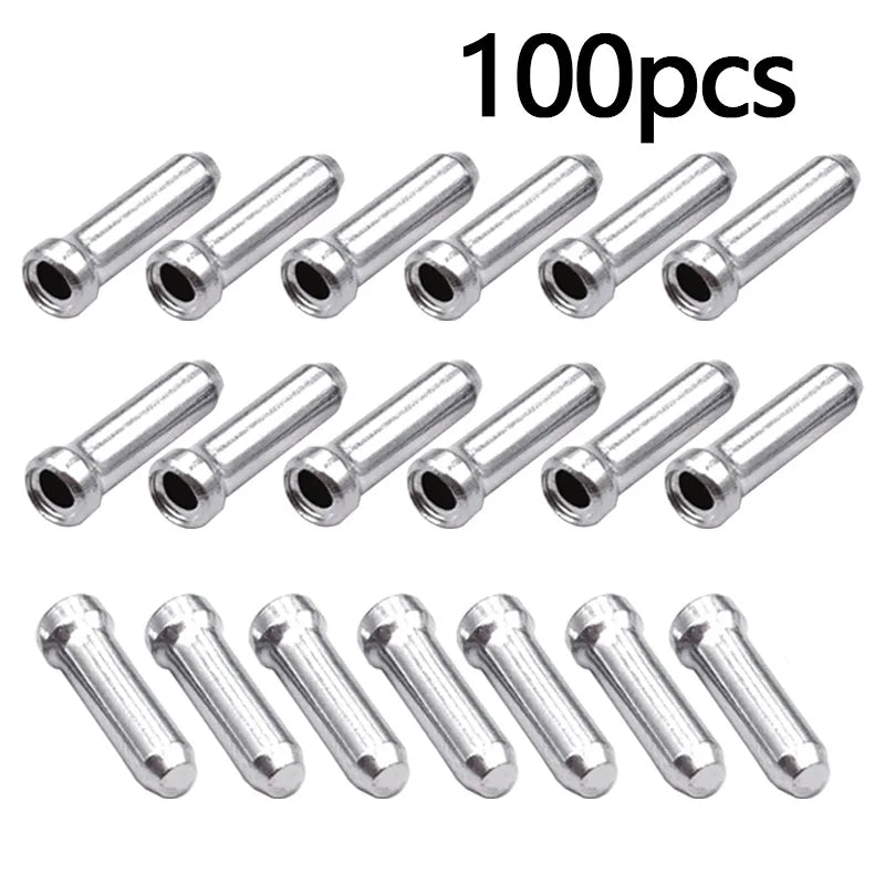 Bike cable end caps 100-pack aluminium crimps - main view