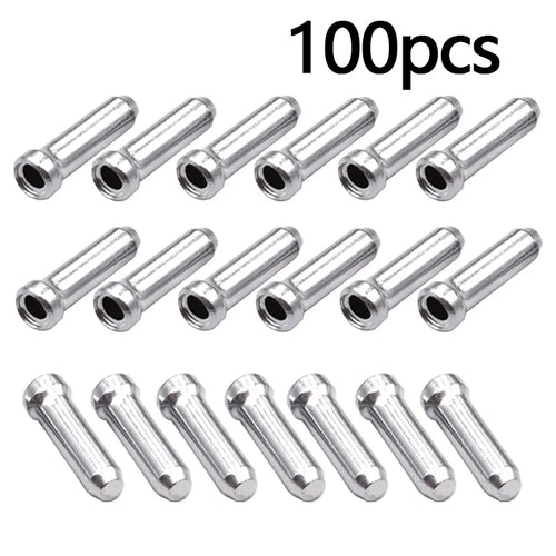 Bike cable end caps 100-pack aluminium crimps - main view