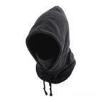 Thermal fleece neck warmer hood in black - view 7