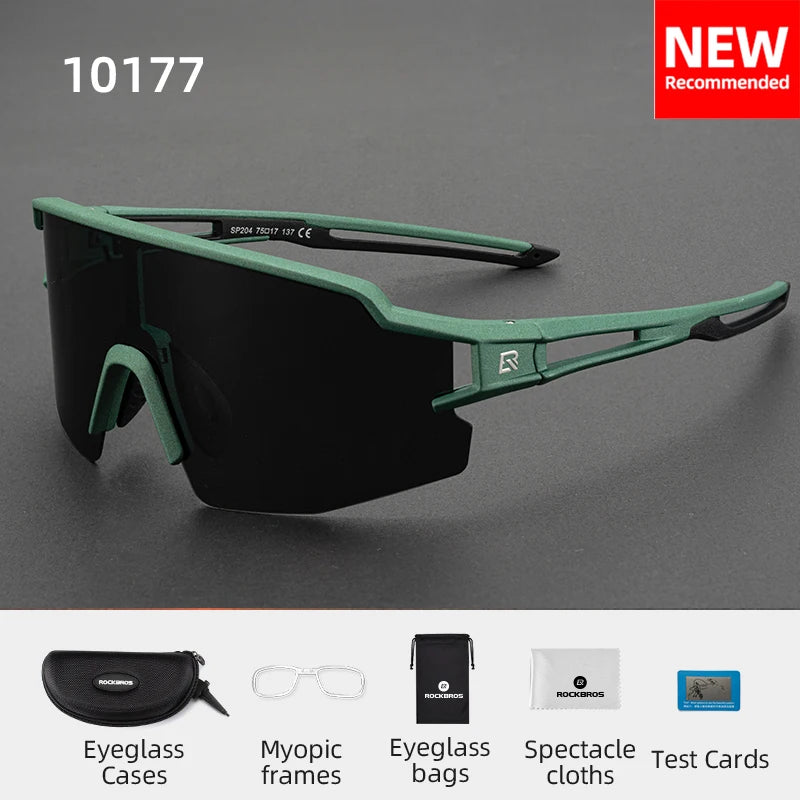 ROCKBROS photochromic polarised cycling glasses - main view