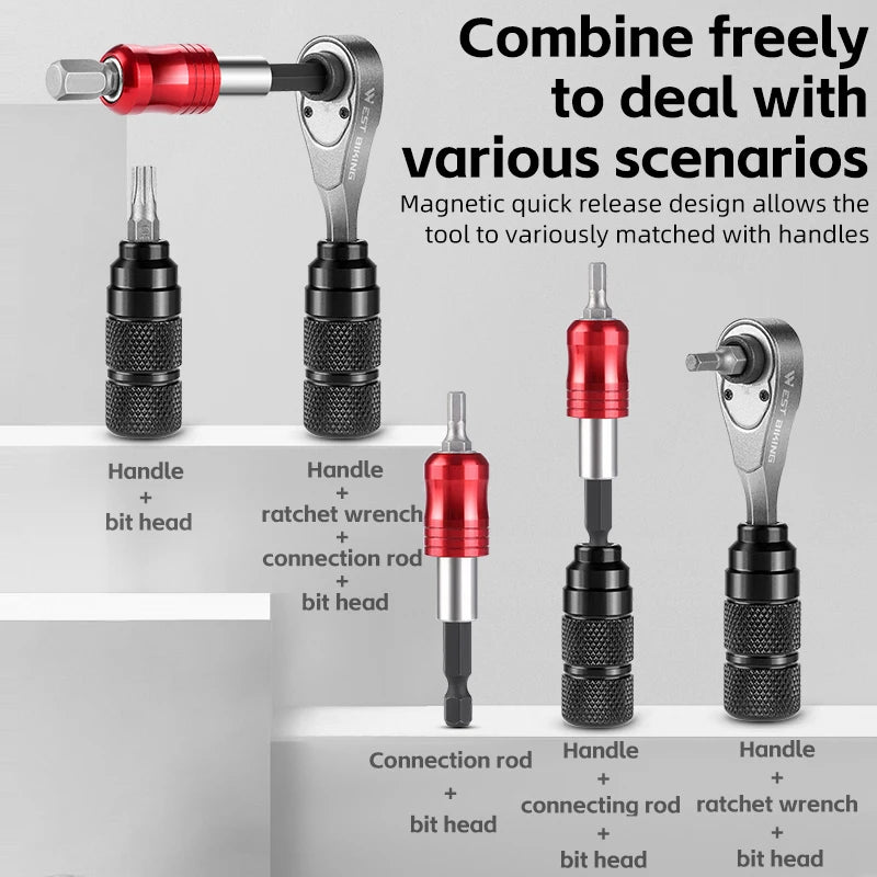 WEST BIKING Repair Tool Kit — Ratchet Wrench & Tire Levers