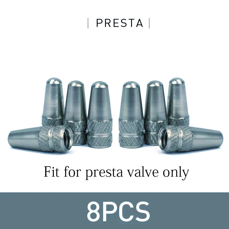 Aluminium Presta Valve Caps — Dustproof