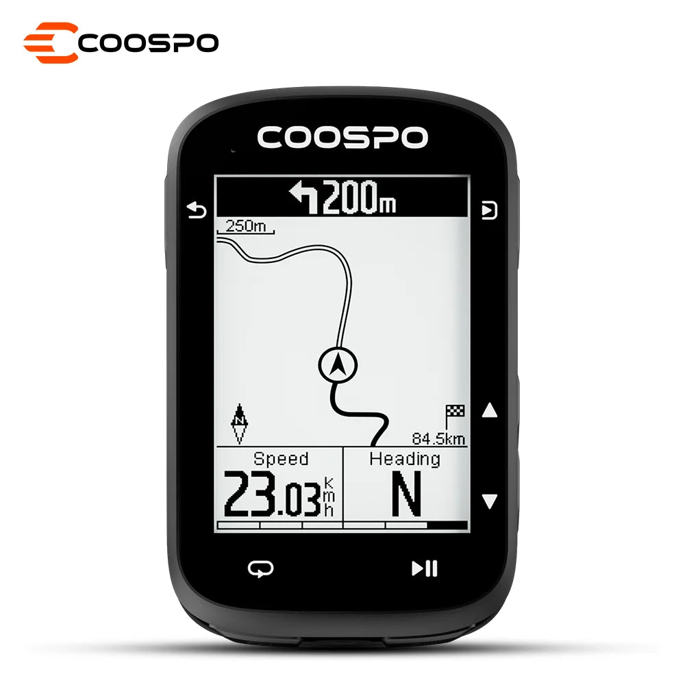 COOSPO CS500 GPS bike computer route navigation - main view