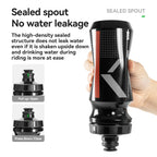 ROCKBROS 600ml squeeze bottle mounted in bike bottle cage