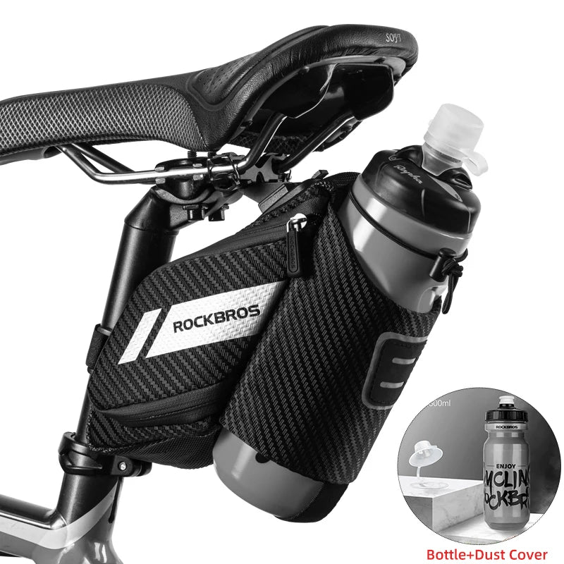 Cycling seatpost bag with bottle holder - view 7