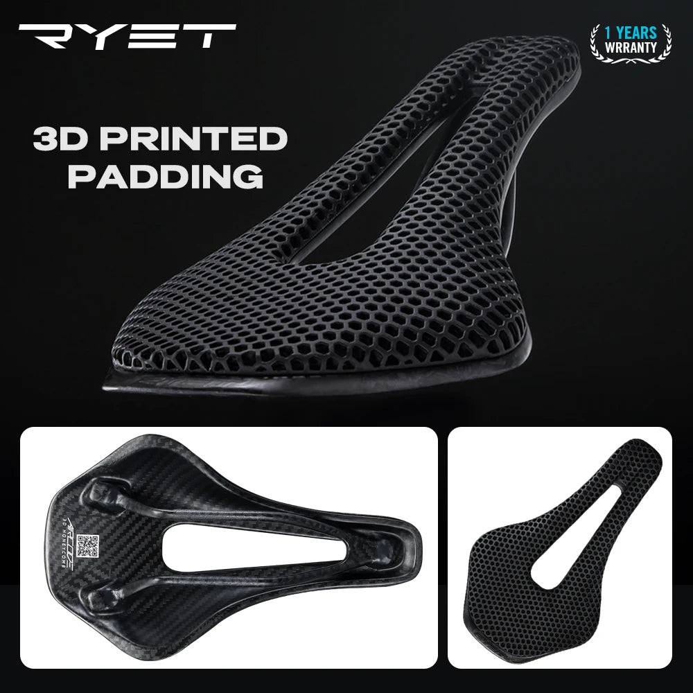 RYET Aircode 3D-Printed Carbon Saddle — 255x150mm