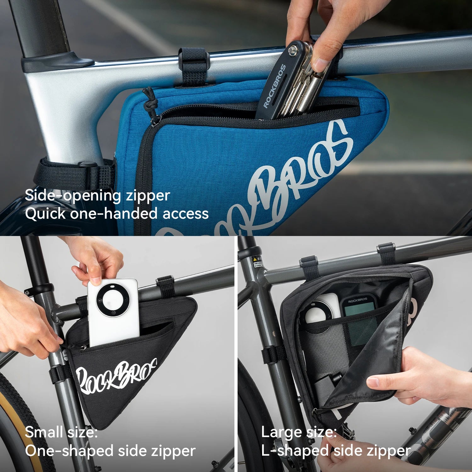 Bike frame storage bag black - view 6