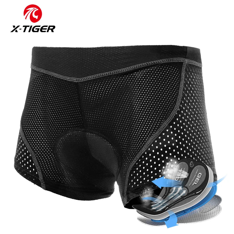 Padded cycling boxer shorts non-slip grip - view 2