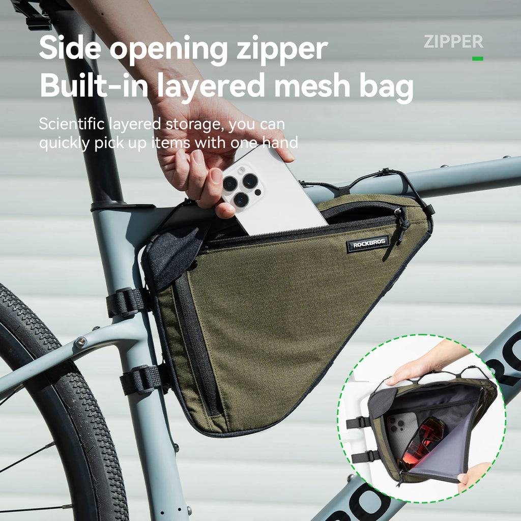 Bike frame bag installed on top tube - view 3