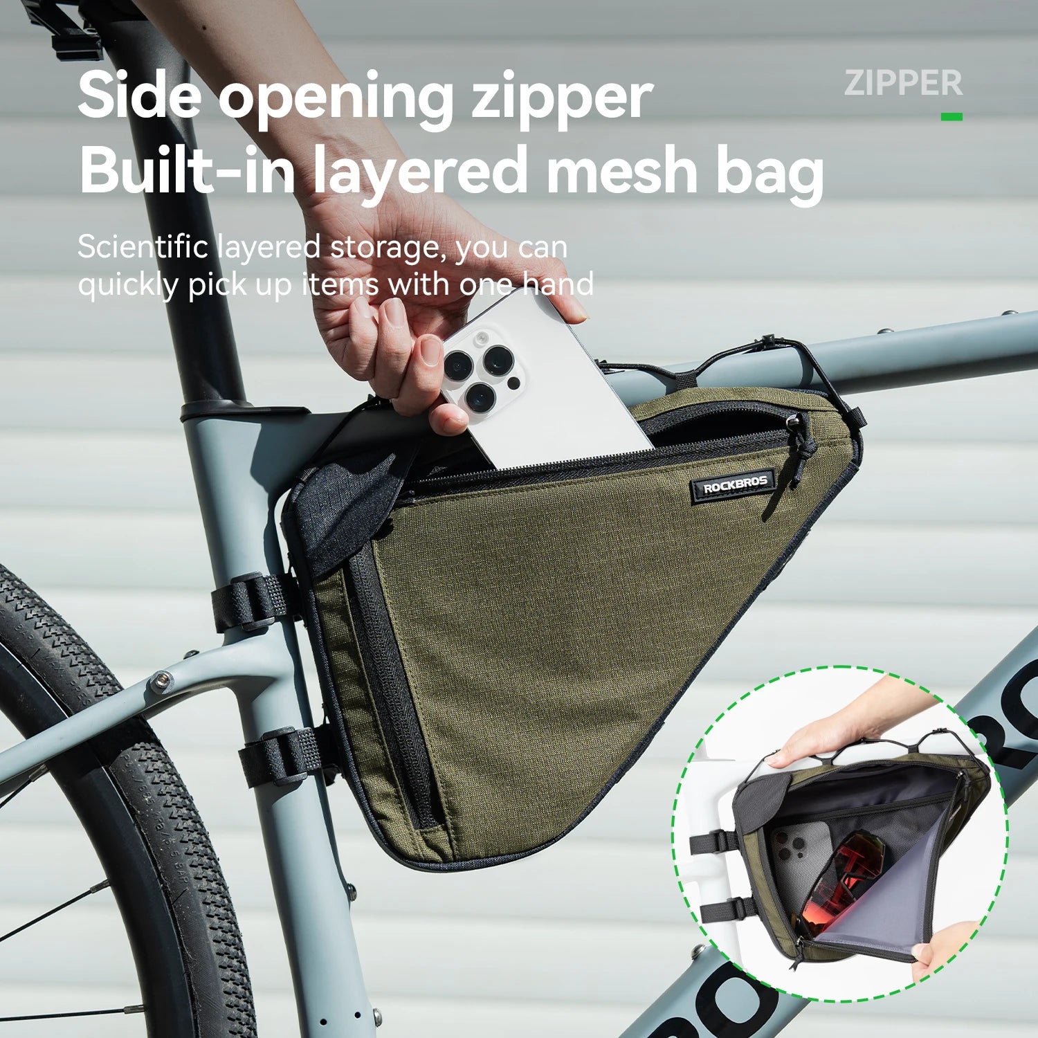 Bike frame bag installed on top tube - view 3