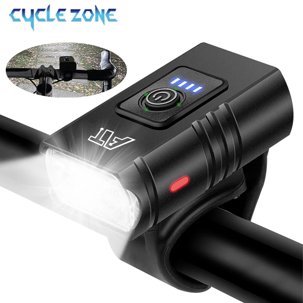 LED bike front light Type-C rechargeable - main view