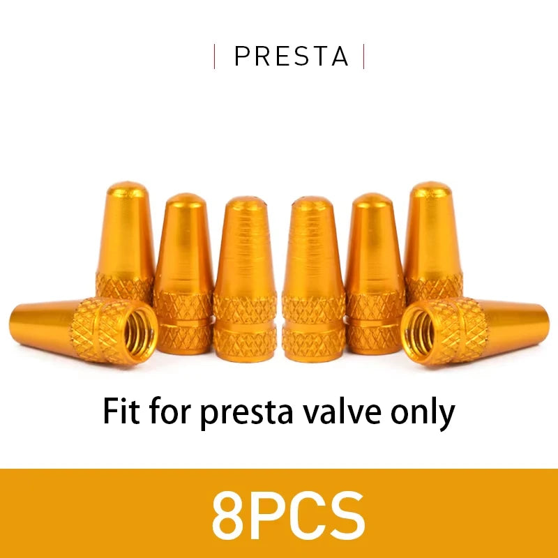Aluminium Presta Valve Caps — Dustproof