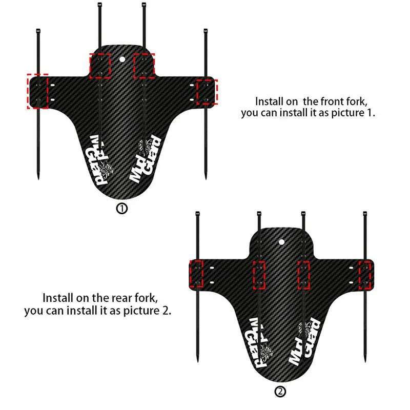 MTB mudguard installed on bike - view 3