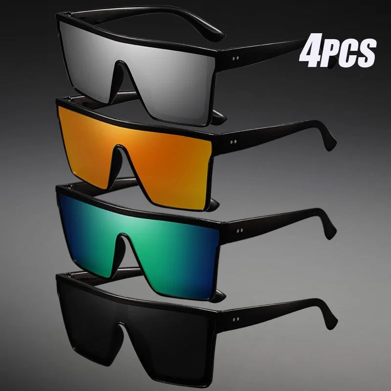 Oversized shield sunglasses front view