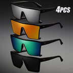 Oversized shield sunglasses front view