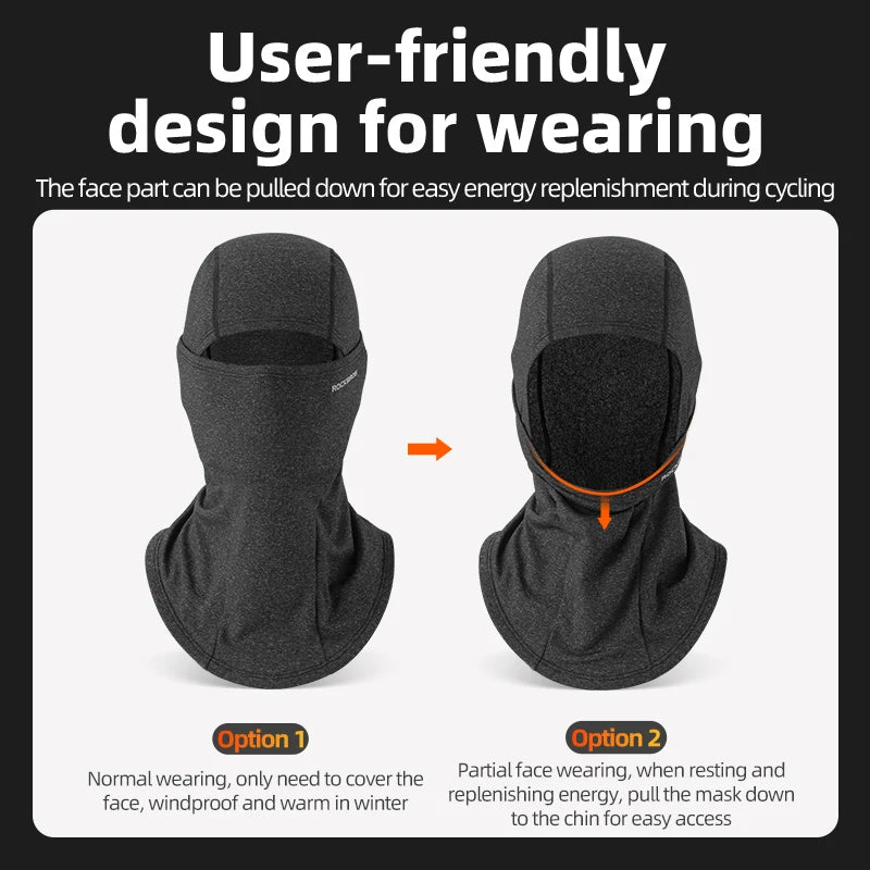 Face mask fits under bike helmet - view 4