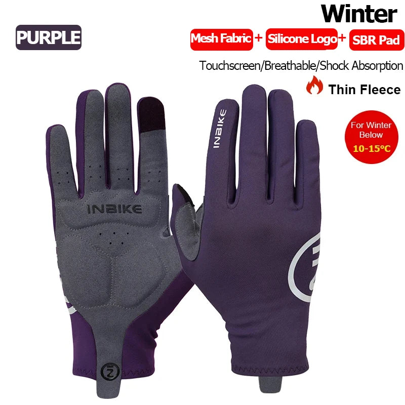 Reflective logo cycling gloves night riding - view 7