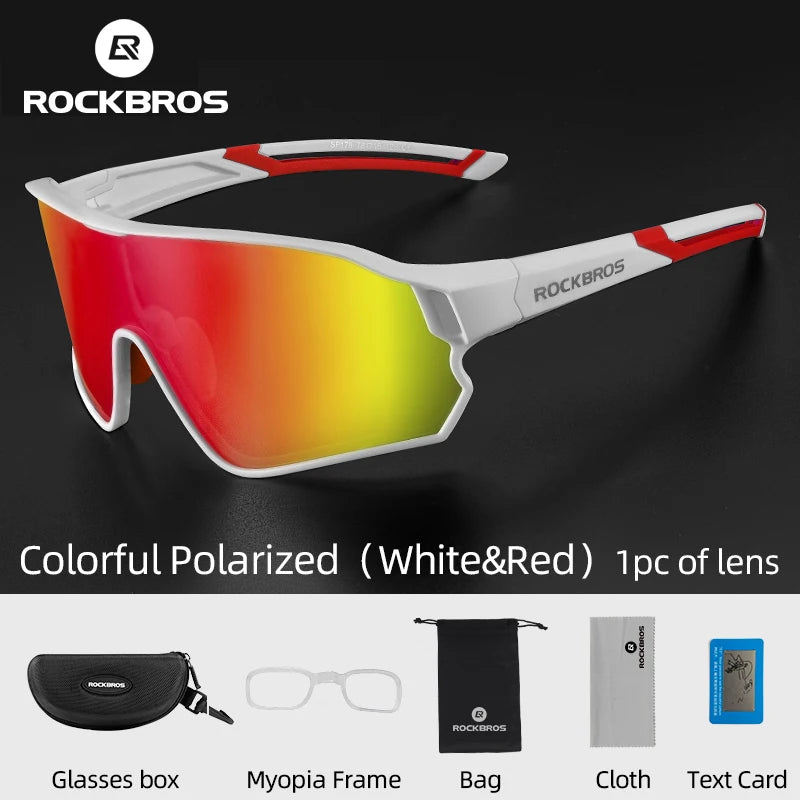 Polarized cycling sunglasses UV400 large frame - main view