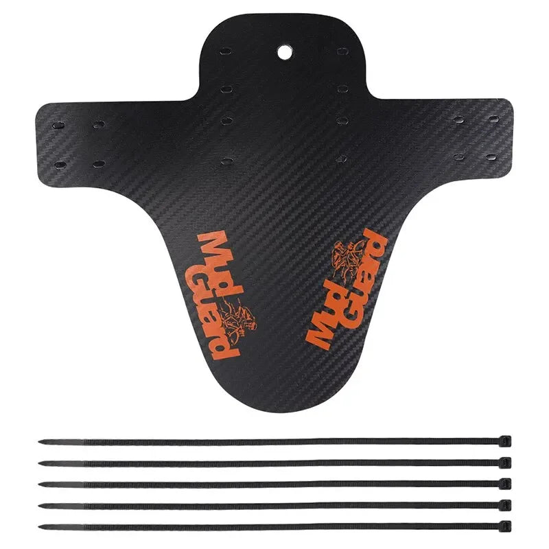 Carbon-Pattern Bike Fender — Universal Mudguard