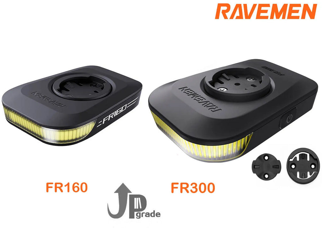 RAVEMEN bike light mounted on Garmin GPS mount - view 3