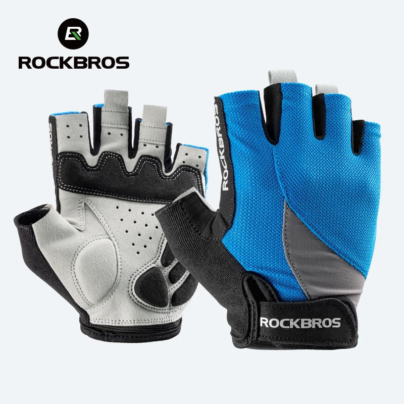 Shock-absorbing half-finger gloves palm detail - view 7