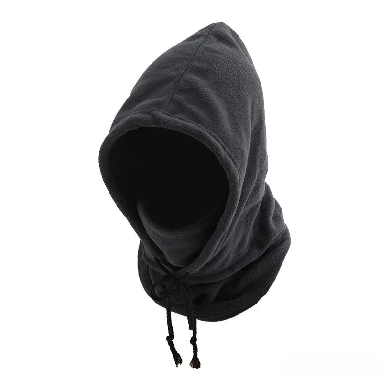 Windproof balaclava hood worn outdoors in cold weather - view 8