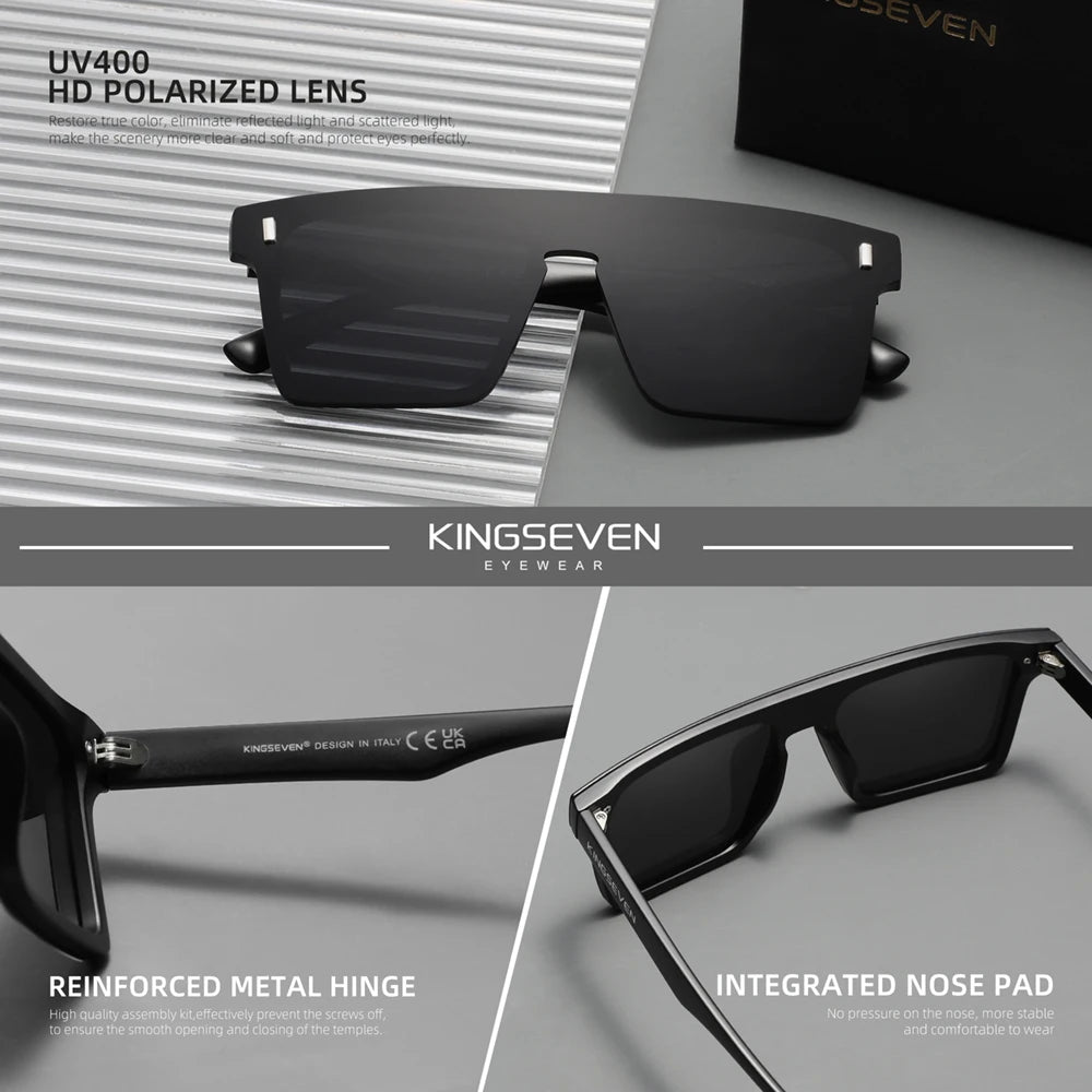 KINGSEVEN Polarized Sunglasses — Big Frame UV400 TR-90