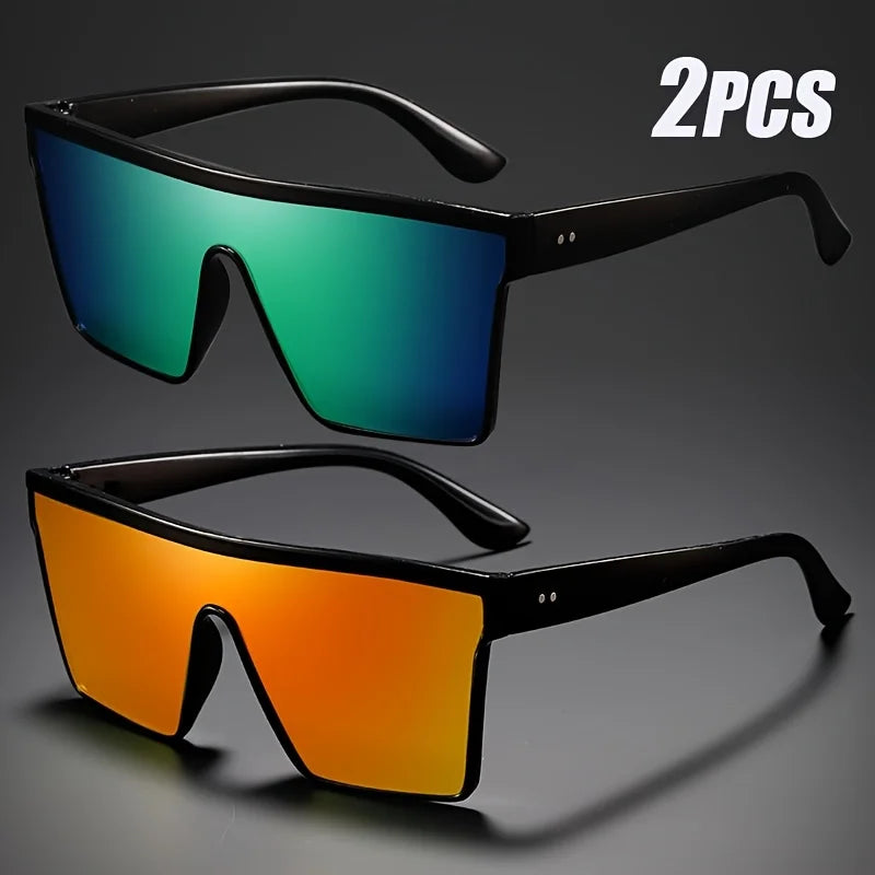 Shield sunglasses worn while driving