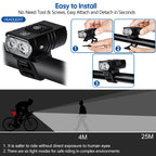 Bike headlight T6 LED wide flood beam - view 2