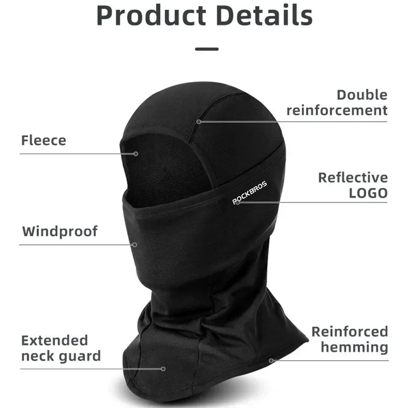 Thermal fleece balaclava helmet liner for cycling - view 2