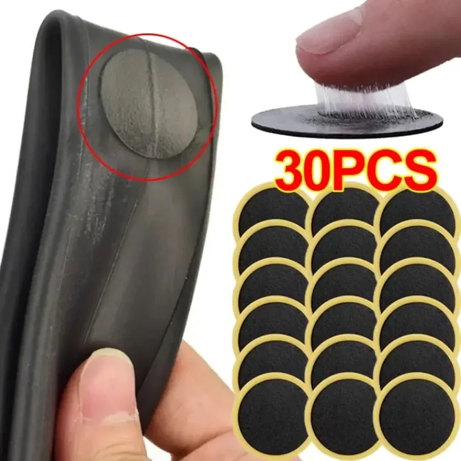 Puncture repair patch application detail - view 7