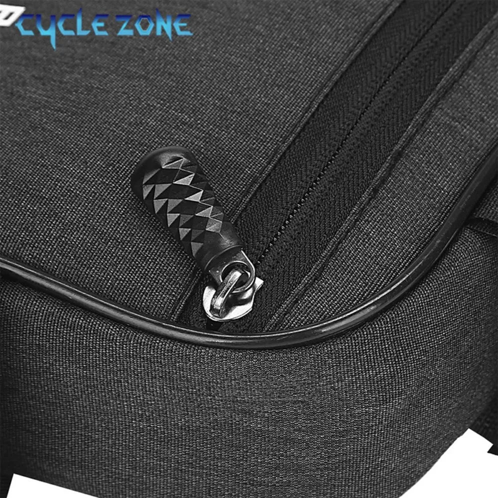 Polyester bike bag front zipper - view 4