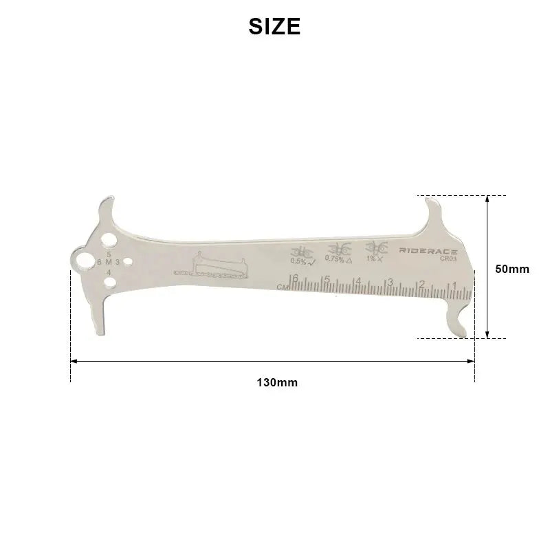 RIDERACE chain gauge screw diameter check - view 5
