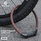 WEST BIKING 5-digit password cable lock - main view