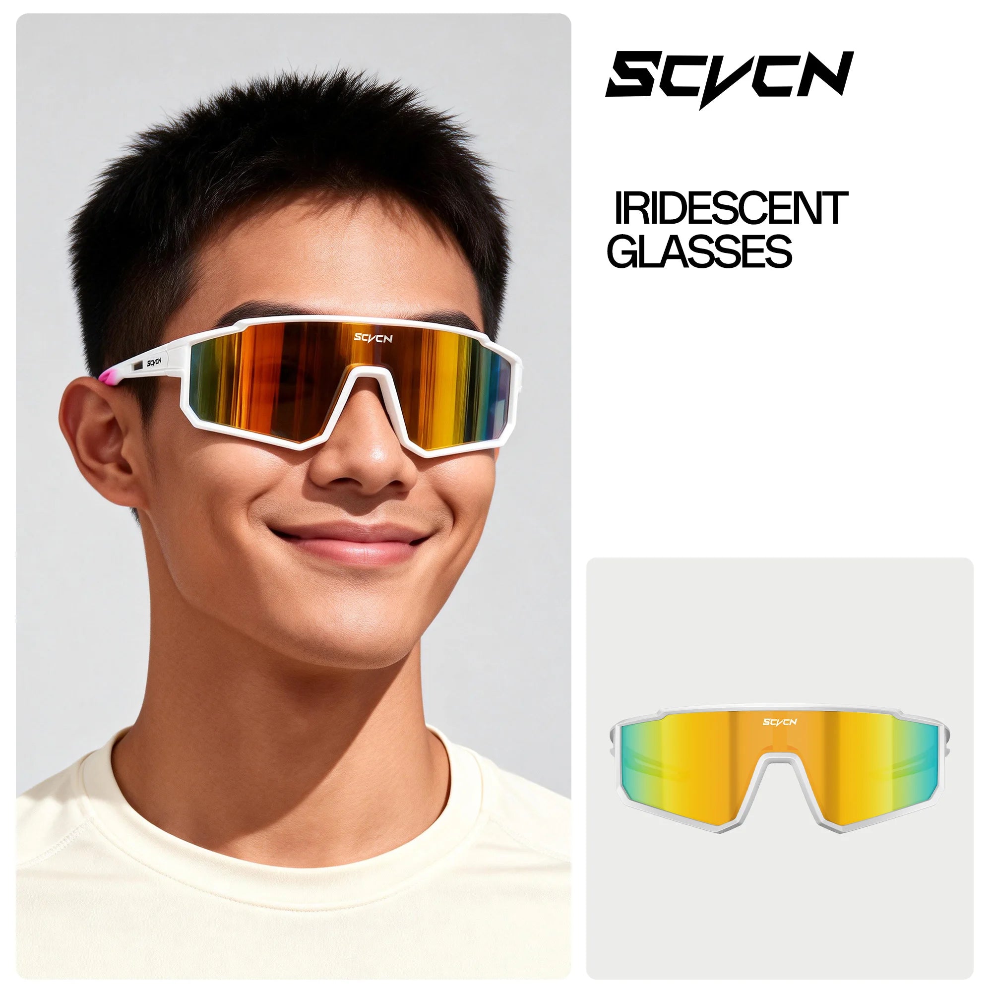 SCVCN UV400 sunglasses on road bike ride