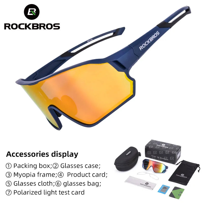 White and red polarized cycling glasses - view 6