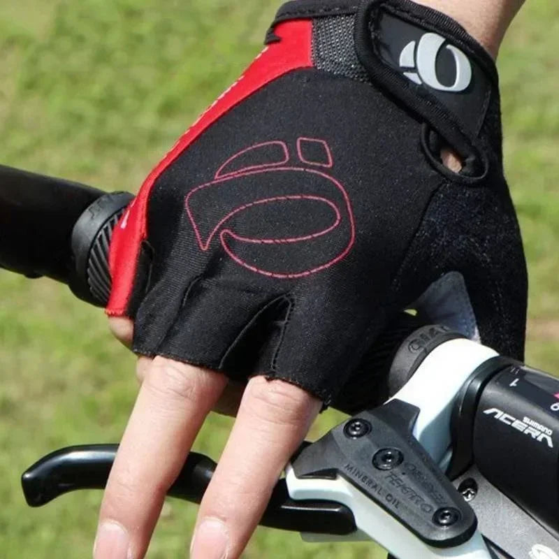 Anti-slip cycling gloves grey blue - view 4