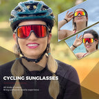Cycling sunglasses worn on bike ride - view 3
