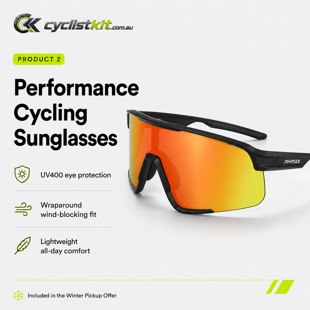 Performance cycling sunglasses included in the CyclistKit Winter Pickup Offer