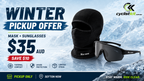 CyclistKit Winter Pickup Offer: thermal mask and cycling sunglasses for $35 AUD, save $10, Sefton pickup